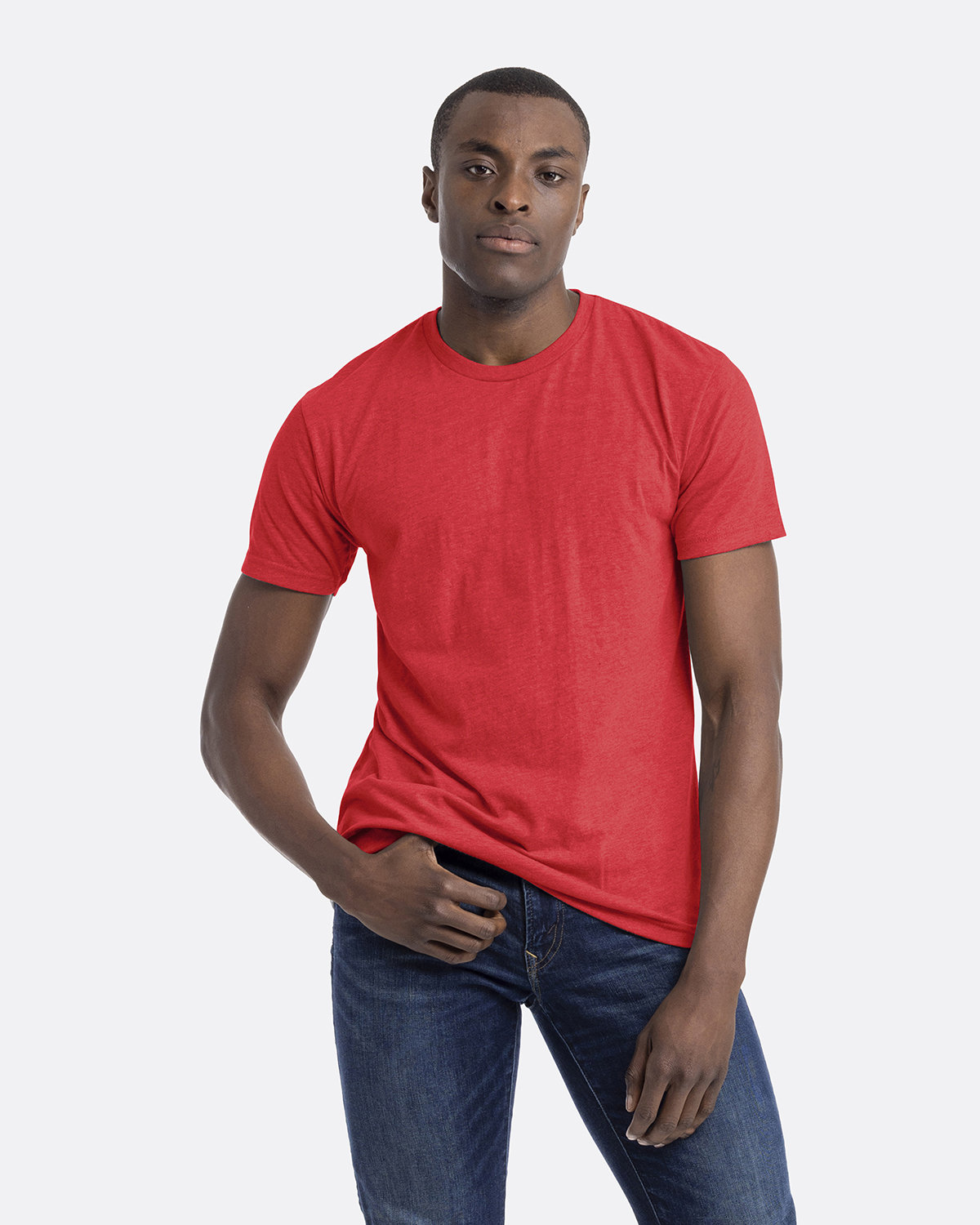 Mens Core Blend Cotton/Polyester Tee Shirt Red 4XL